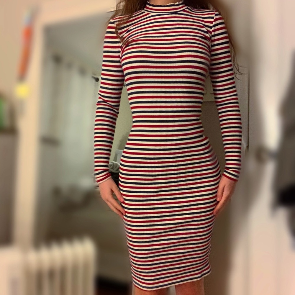 Striped stretchy dress